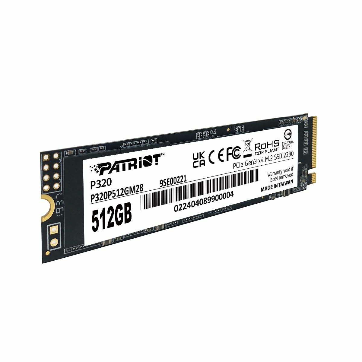 Kietasis diskas Patriot Memory P320P512GM28 512 GB SSD